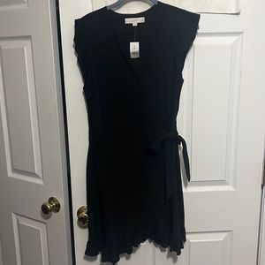 Black Loft wrap romper size 6 new with tags